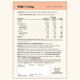 Wild & Crisp Apple Crunch back label: ingredients and nutrition