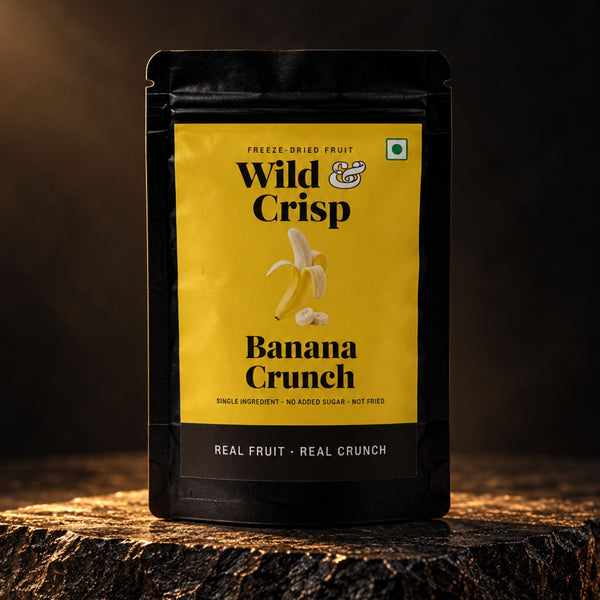 Wild & Crisp Banana Crunch pouch with freeze-dried banana