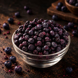 Freeze-dried blueberry pieces