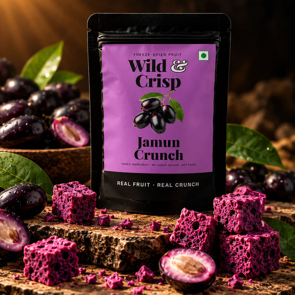 Wild & Crisp Jamun Crunch pouch with freeze-dried jamun